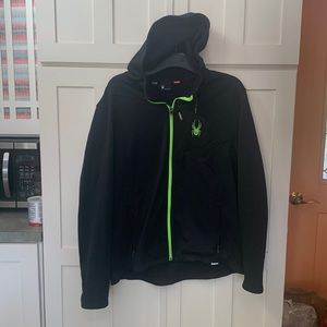 Men’s Spyder full zip  XXL hooded light jacket.